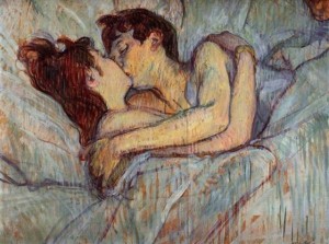 A Kiss in bed, Henri de Toulouse-Lautrec